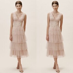 Catherine Deane Katiana Tiered Lace Pastel Pink
